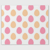 Papier Cadeau Blush Pink Peach Easter Eggs Wrapping Paper (Plat)