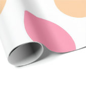 Papier Cadeau Blush Pink Peach Easter Eggs Wrapping Paper (Coin rond)