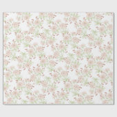 Papier Cadeau Blush Pink Roses Wedding (Plat)