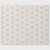 Papier Cadeau Blush Pink Star Ornaments Christmas (Plat)