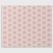 Papier Cadeau Blush Pink White Snowflakes Christmas (Plat)