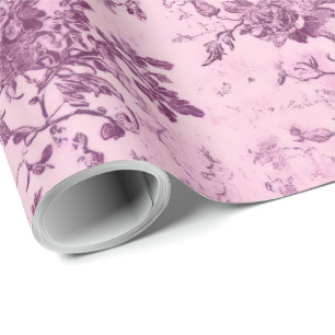 Papier Cadeau Blush Rose Chinoiserie Decoupage
