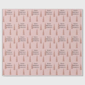 Papier Cadeau Blush Rose Gold Glam Unicorn Anniversaire (Plat)