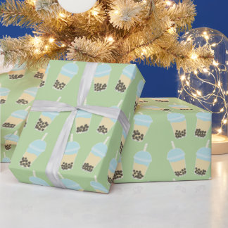 Papier Cadeau BobaTea vert