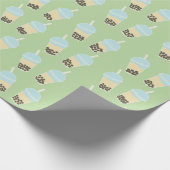 Papier Cadeau BobaTea vert (Coin)