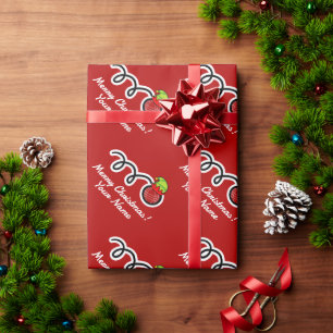 Papier Cadeau Bocal italien avec Elf casquette coutume Noël