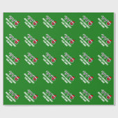 Papier Cadeau Bocce-ball drôle avec chapeau de Noël (Plat)