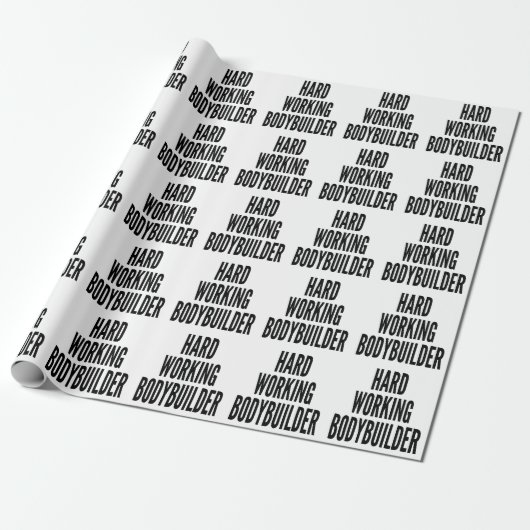 Papier Cadeau Bodybuilder de travail dur (Déroulé)