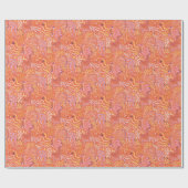 Papier Cadeau Bohème balnéaire Oranger Herbe de mer (Plat)