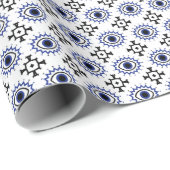 Papier Cadeau Bohemian Boho Abstrait Aztec Style Motif The Eye (Coin rond)