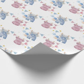 Papier Cadeau Boho Baby Clotheline Sexe Révélation (Coin)