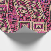 Papier Cadeau Boho Beauté Earthy Pink Boud Tissu Style (Coin)