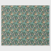 Papier Cadeau Boho Birds Toute L'Année -'Round Gift Wrap (Plat)