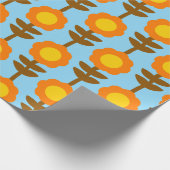 Papier Cadeau Boho Botanica Retro Floral Wrapping Paper (Coin)