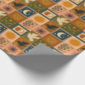 Papier Cadeau Boho Celestial | Soleil et lune rétro (Coin)