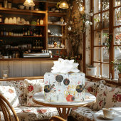 Papier Cadeau Boho Chic bleu et rouge envelopper cadeau