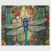 Papier Cadeau Boho chic dragonfly de style Art nouveau (Plat)