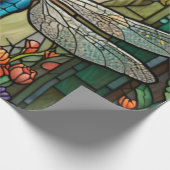 Papier Cadeau Boho chic dragonfly de style Art nouveau (Coin)