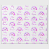 Papier Cadeau Boho Chic violet arc-en-ciel Motif papier d'envelo (Plat)