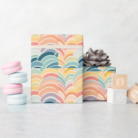 Papier Cadeau Boho coloré Rainbows (Baby Shower)