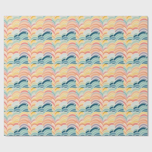 Papier Cadeau Boho coloré Rainbows (Plat)