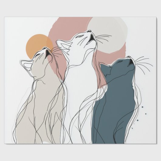 Papier Cadeau Boho Colorful Daisy Flower Wrapping Paper (Plat)