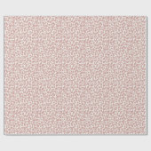 Papier Cadeau Boho Dusty Rose Leopard Print  (Plat)