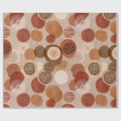 Papier Cadeau Boho Earth Tones Terracotta Geometric Pattern (Plat)