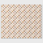 Papier Cadeau Boho Earthy Check Checkerboard Checkered Girly (Plat)