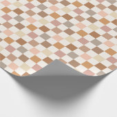 Papier Cadeau Boho Earthy Check Checkerboard Checkered Girly (Coin)