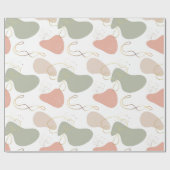 Papier Cadeau Boho esthétique Formes organiques géométriques Mot (Plat)