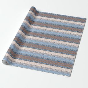 Papier Cadeau Boho Floral Stripes : Ethnic Seamless Collection