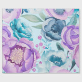 Papier Cadeau Boho Flowers Motif (Plat)