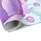 Papier Cadeau Boho Flowers Motif (Coin rond)