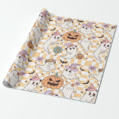 Papier Cadeau Boho Ghosts & Halloween Citrouille (Déroulé)