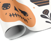 Papier Cadeau Boho Halloween Cute Party Embellish (Coin rond)