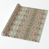Papier Cadeau Boho Hippie Funky Trippy Ornate Noël Mandala (Déroulé)