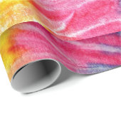 Papier Cadeau Boho hippie teignent en nouant (Coin rond)