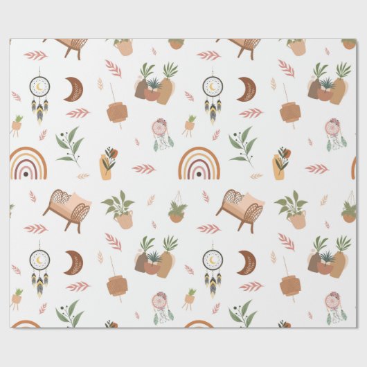 Papier Cadeau boho-inspired wrapping paper (Plat)