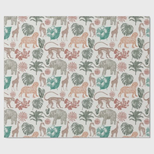 Papier Cadeau Boho Jungle Safari (Plat)