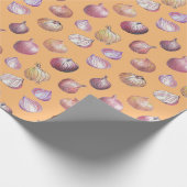 Papier Cadeau Boho Kitchen Onions Légume Dessiné À La Main Terra (Coin)