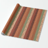 Papier Cadeau Boho Leaf Motif Rustic Home Décor (Déroulé)