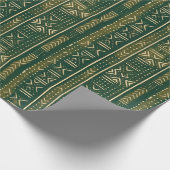Papier Cadeau Boho Linear Mudcloth | Forêt de mousse (Coin)