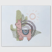 Papier Cadeau Boho Llama (Plat)