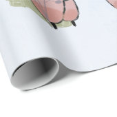 Papier Cadeau Boho Llama (Coin rond)