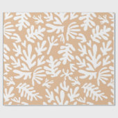 Papier Cadeau Boho Matisse Botanique Formes Or Noël (Plat)