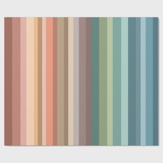 Papier Cadeau Boho Modern Chic Stripes (Plat)