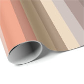 Papier Cadeau Boho Modern Chic Stripes (Coin rond)