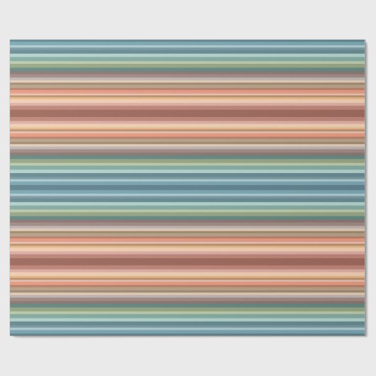 Papier Cadeau Boho Modern Chic Stripes (Plat)
