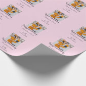 Papier Cadeau Boho moderne heureux anniversaire ajouter nom date (Coin)